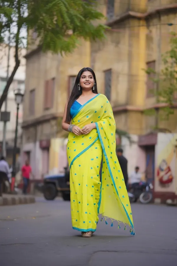 EMB_Blue_Love_Lemon_Green_Saree_