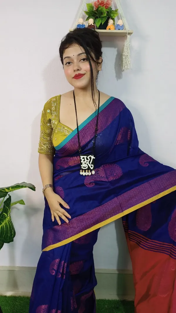 Aam_Kolka_Contrast_Saree
