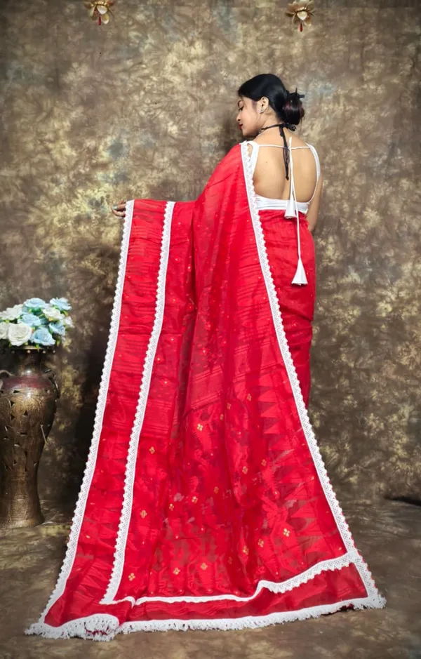 Red_Korat_Cotton_Silk_Jamdani_Woven_Saree_For_Women