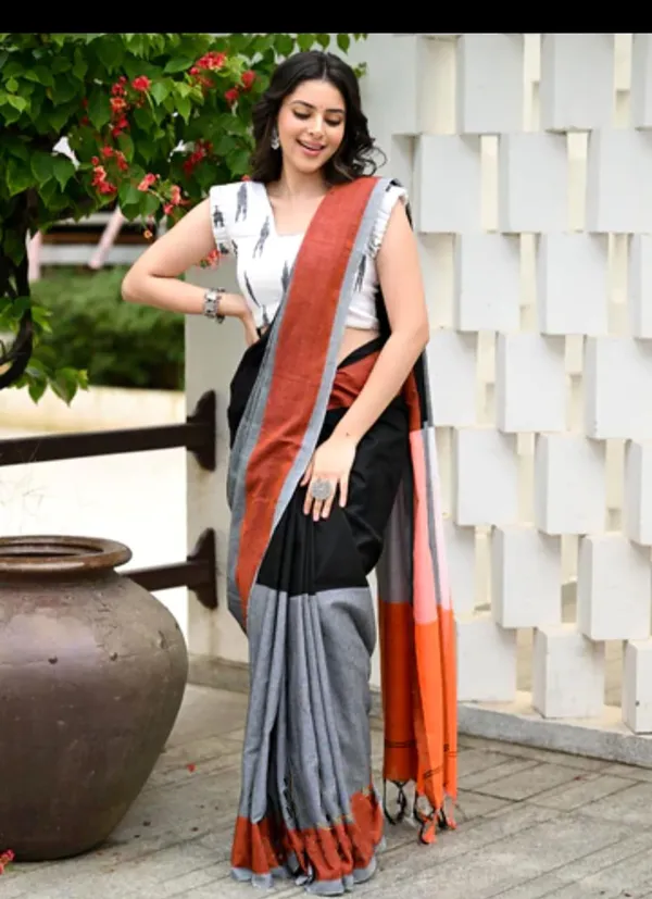 Multicolour_Pure_Cotton_Handloom_Woven_Saree_For_Women