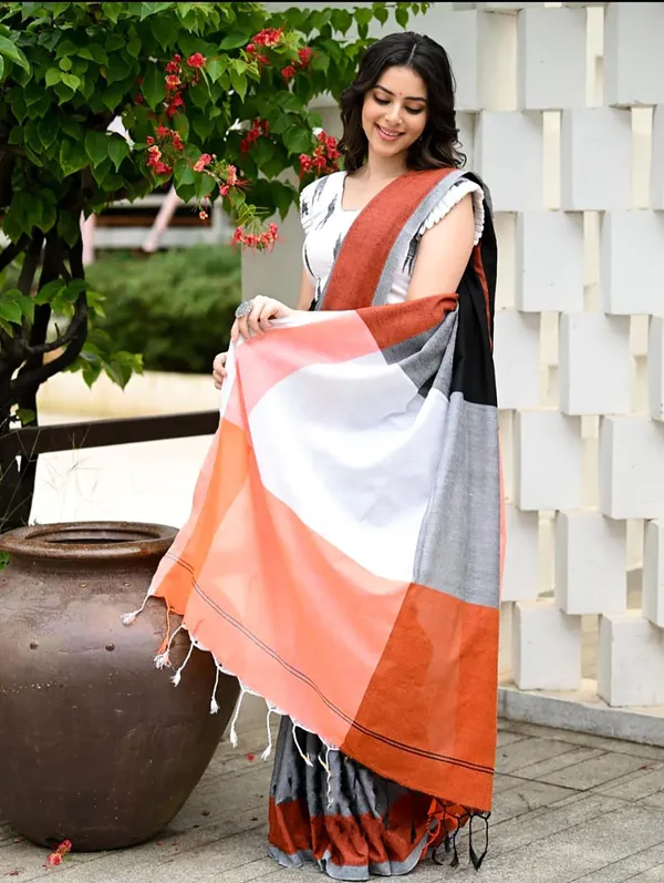 Multicolour_Pure_Cotton_Handloom_Woven_Saree_For_Women