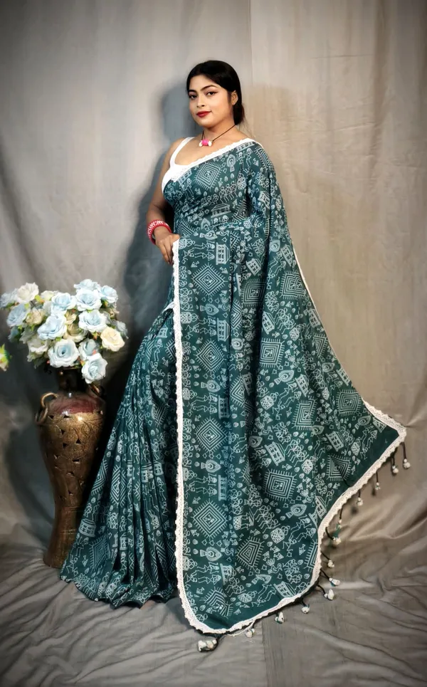 Raja_Khadi_Madhubani_Printed_Saree_For_Women
