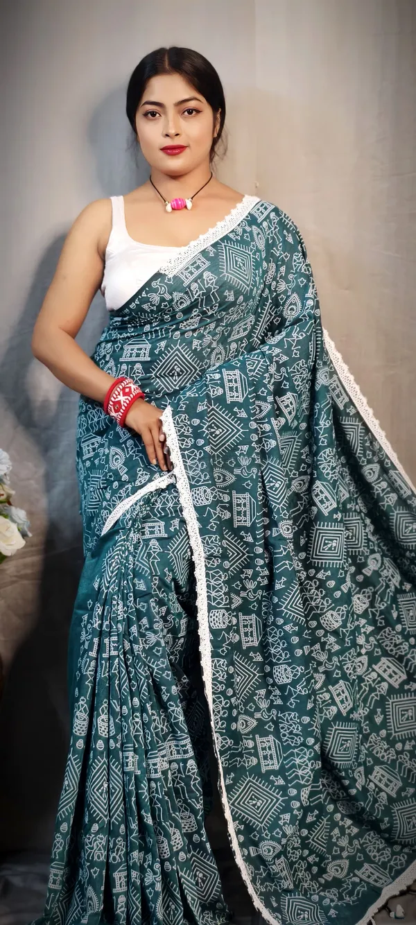 Raja_Khadi_Madhubani_Printed_Saree_For_Women