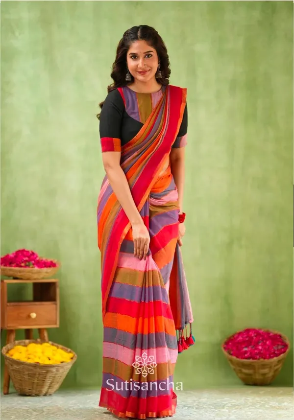 Mul_Cotton_Handloom_Self_Design_Saree_For_Women