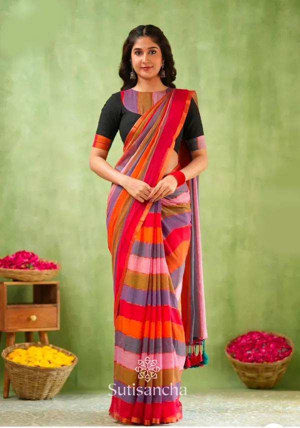 Mul_Cotton_Handloom_Self_Design_Saree_For_Women
