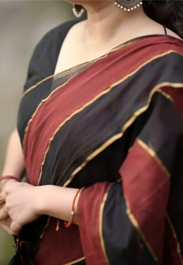 Mul_Cotton_Handloom_Self_Design_Saree_For_Women