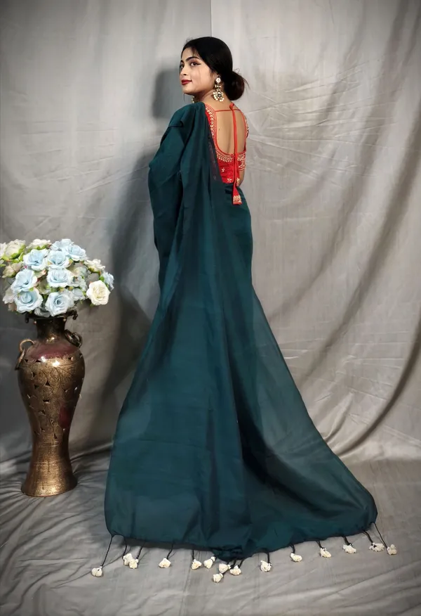 Raja_Pure_Cotton_Handloom_Solid/Plain_Saree_For_Women