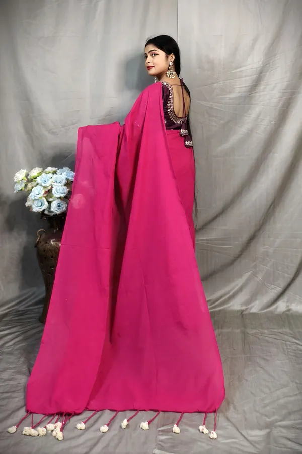 Rani_Pure_Cotton_Handloom_Solid/Plain_Saree_For_Women