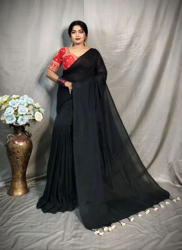 Black_Pure_Cotton_Handloom_Woven_Saree_For_Women