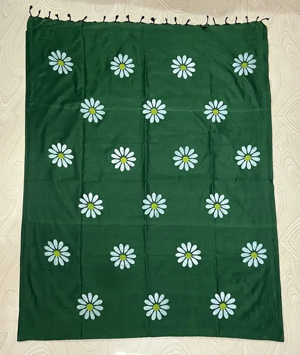 Bottle_Green_Pure_Cotton_Handloom_Printed_Saree_For_Women