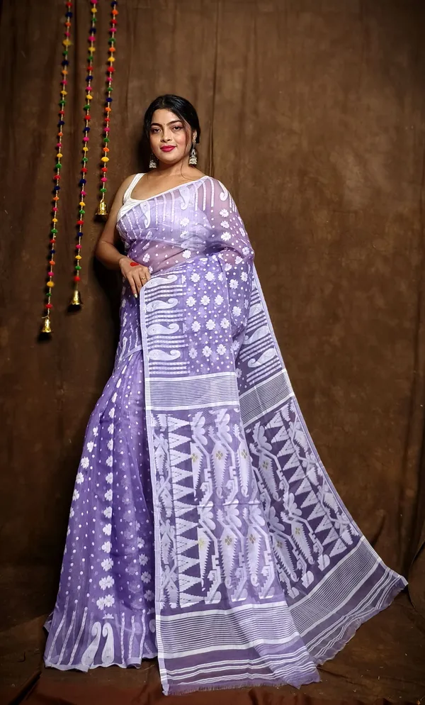 Panaful_Cotton_Linen_Jamdani_Self_Design_Saree_For_Women