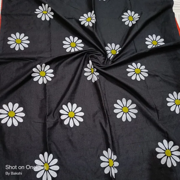 Black_Cotton_Blend_Handloom_Floral_Print_Saree_For_Women