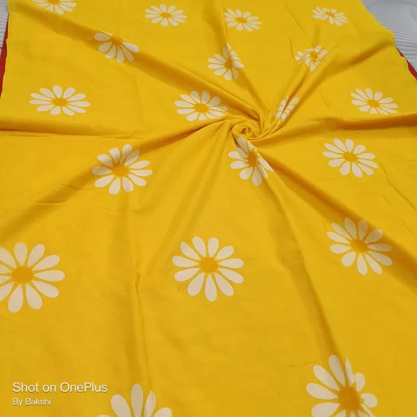 Yellow_Cotton_Blend_Handloom_Floral_Print_Saree_For_Women