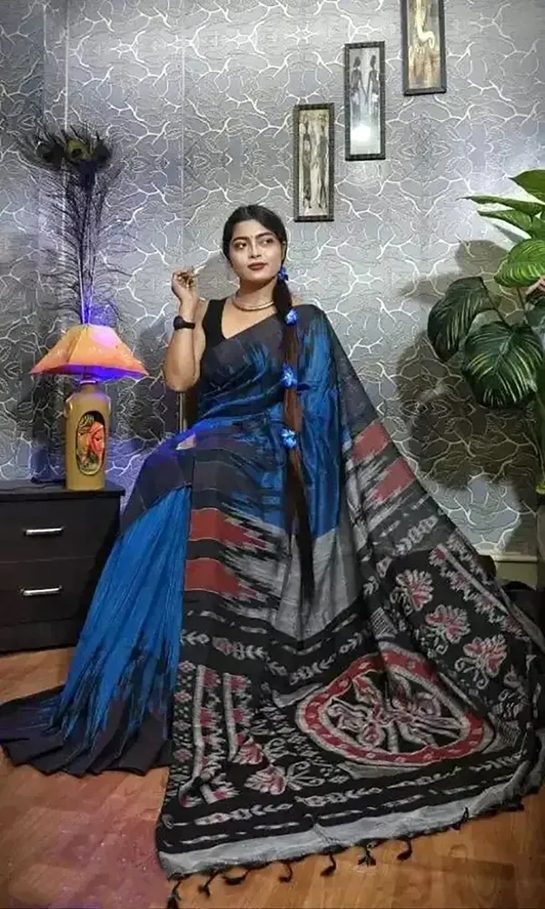 Multicolour_Viscose_Rayon_Sambalpuri_Printed_Saree_For_Women