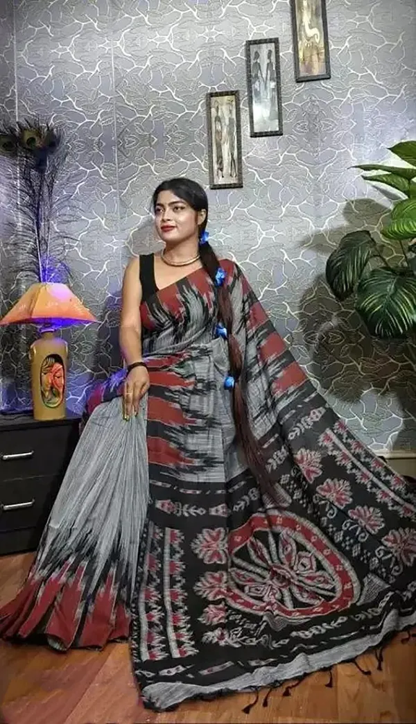 Multicolour_Viscose_Rayon_Sambalpuri_Printed_Saree_For_Women