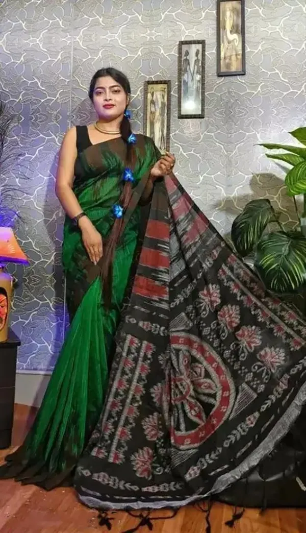 Multicolour_Viscose_Rayon_Sambalpuri_Printed_Saree_For_Women