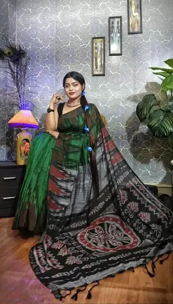 Multicolour_Viscose_Rayon_Sambalpuri_Printed_Saree_For_Women