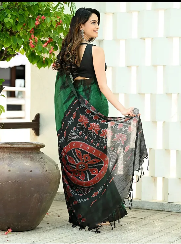 Multicolour_Viscose_Rayon_Sambalpuri_Printed_Saree_For_Women