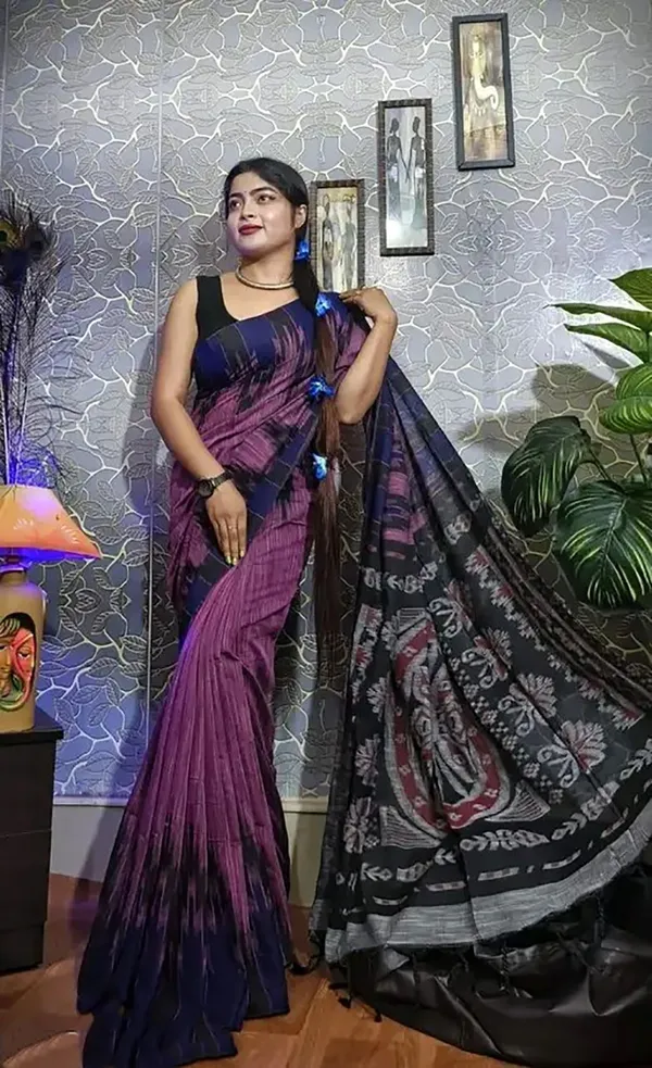 Multicolour_Viscose_Rayon_Sambalpuri_Printed_Saree_For_Women