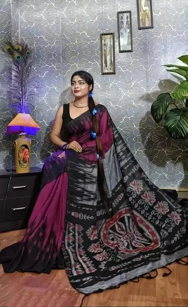 Multicolour_Viscose_Rayon_Sambalpuri_Printed_Saree_For_Women