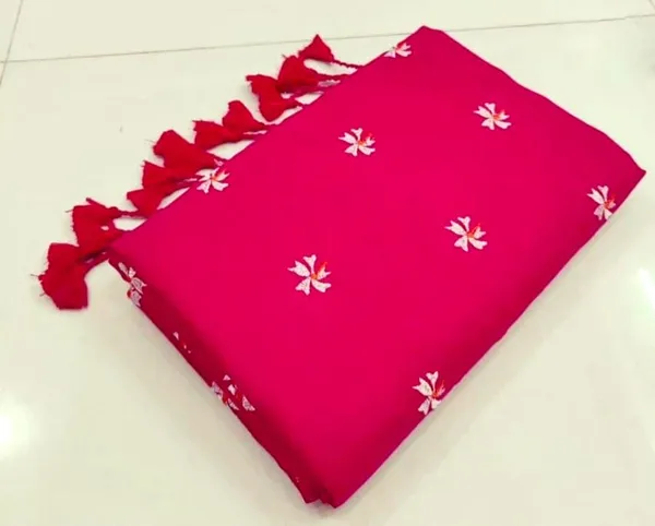 Pink_Pure_Cotton_Handloom_Floral_Print_Saree_For_Women