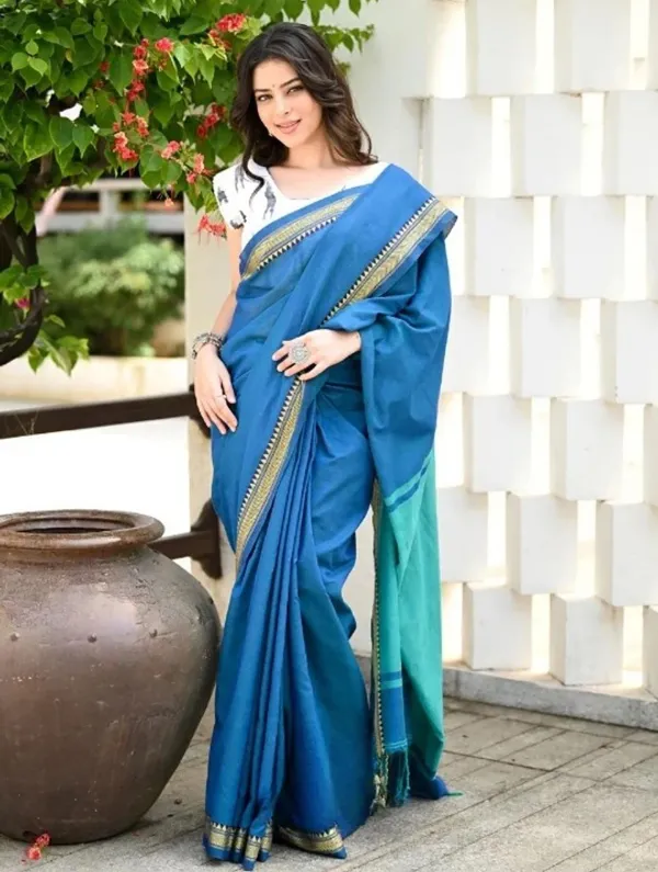Blue_Cotton_Blend_Handloom_Woven_Saree_For_Women