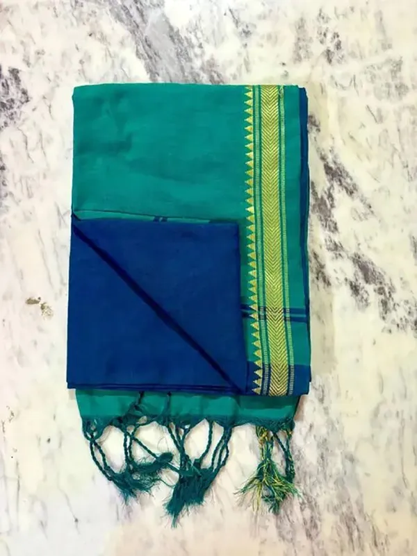 Blue_Cotton_Blend_Handloom_Woven_Saree_For_Women