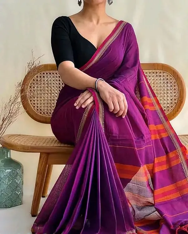 Purple_Cotton_Blend_Handloom_Woven_Saree_For_Women