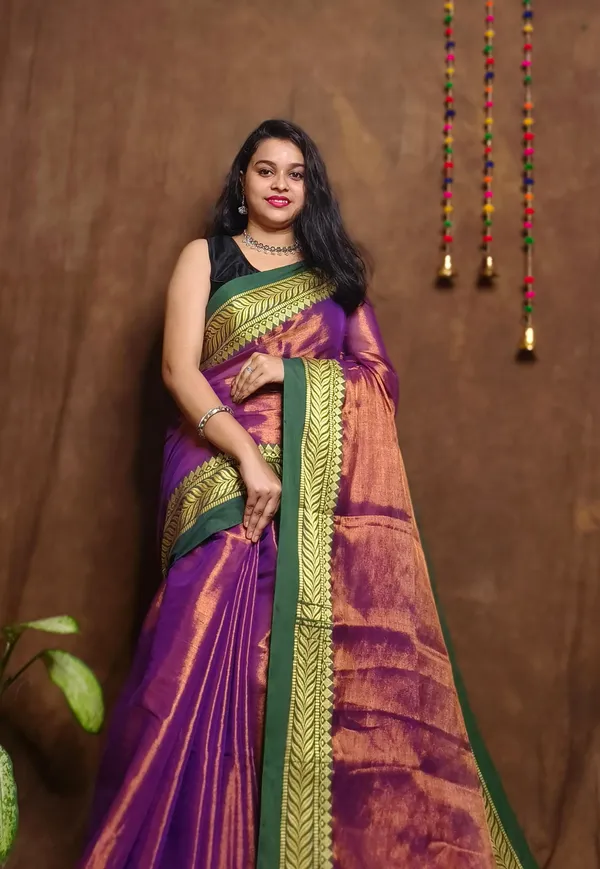 Purple_Tissue_Handloom_Embellished_Saree_For_Women