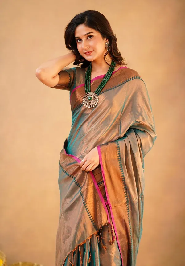 Light_Blue_Tissue_Handloom_Self_Design_Saree_For_Women