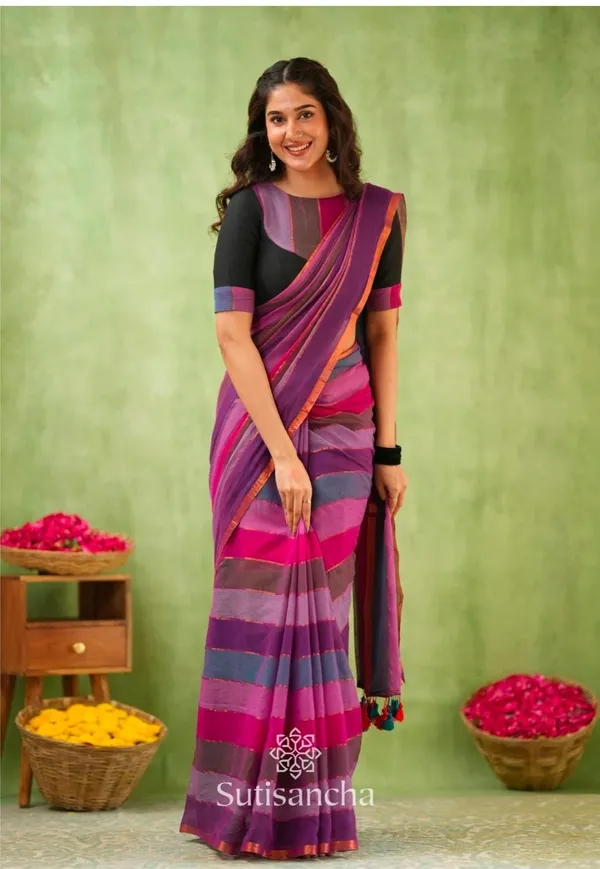 Mul_Cotton_Handloom_Self_Design_Saree_For_Women