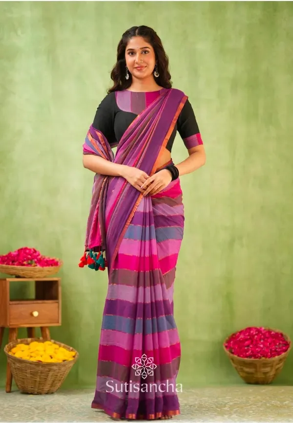Mul_Cotton_Handloom_Self_Design_Saree_For_Women