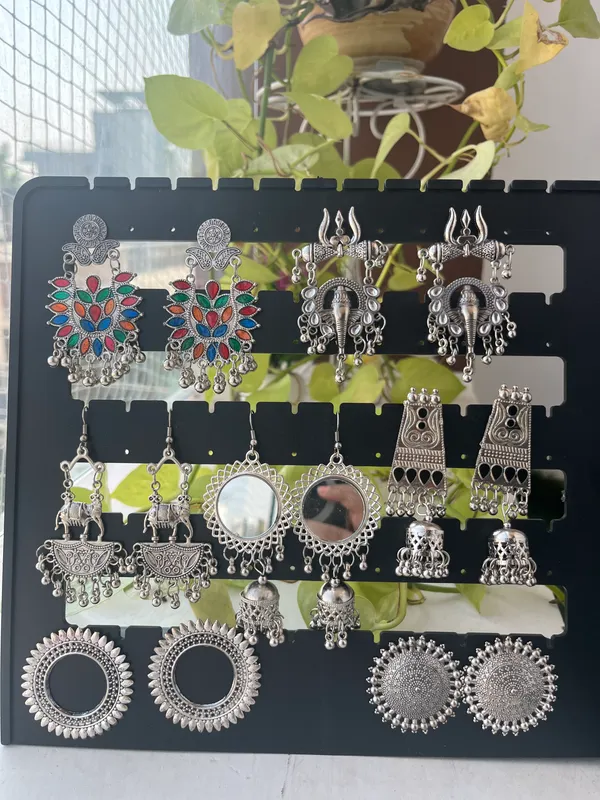 Set_of_7_-_Silver_The_Ultimate_Tribal_&_Bohemian_Earrings_Collection_For_Women