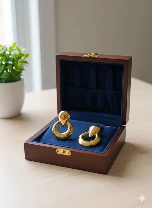 Golden_Contemporary_Drop_Stud_Earrings_For_Women