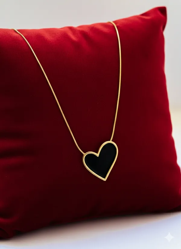 18K_Gold_Plated_Enamel_Heart_Pendant_Necklace_For_Women