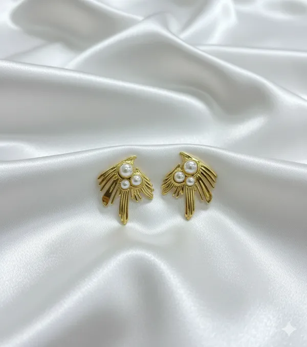 Golden_Contemporary_Statement_Studs_-_Set_Of_2_For_Women