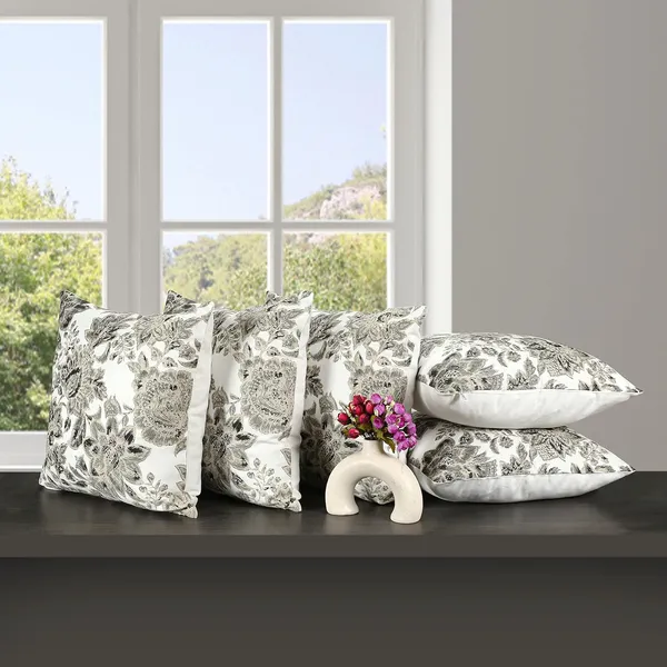 Printed_Grey_Floral_Cotton_Cushion_Covers_(Pack_of_5_Pieces)