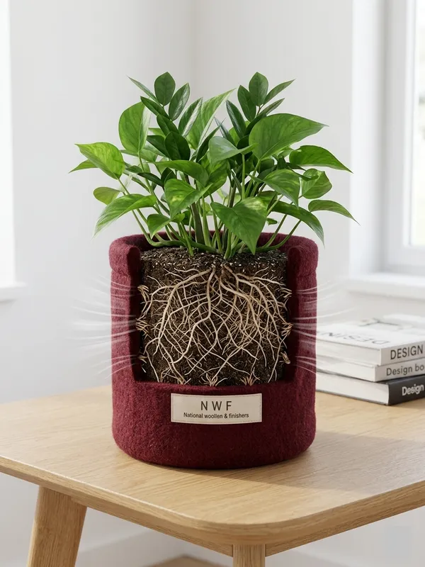 100%_Pure_Wool_Felt_Indoor_Plant_Pot_(Pack_of_1_Piece)