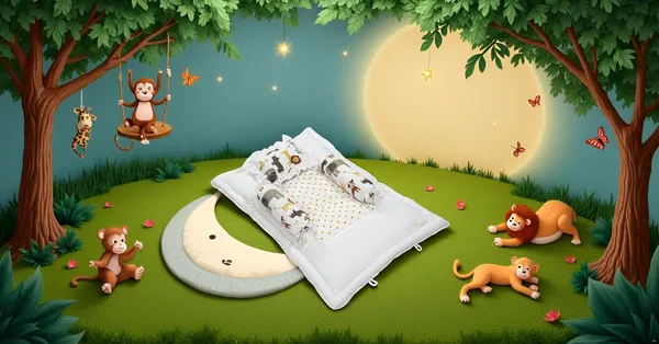 100%_Cotton_Baby_Bedding_Set_26×40_Inch_|_Animal_Print