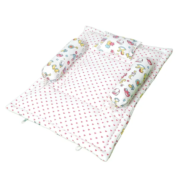 Pack_Of_4_-_Cotton_Baby_Bedding_Set_26×40_Inch_|_Pink_Baby_Toys_Print