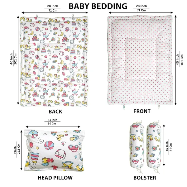 Pack_Of_4_-_Cotton_Baby_Bedding_Set_26×40_Inch_|_Pink_Baby_Toys_Print