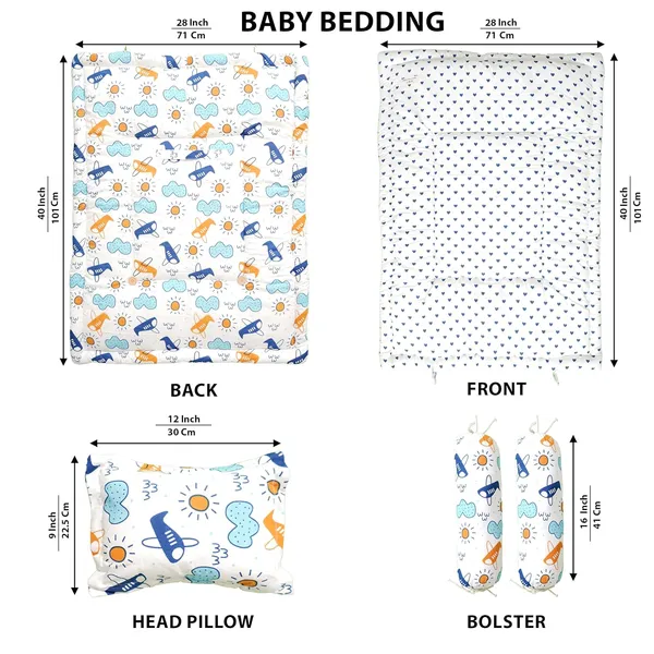 Pack_of_4_-_Cotton_Baby_Bedding_Set_26×40_Inch_|_Blue_Plane_Cloud