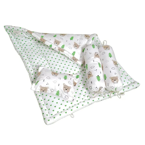 Pack_Of__4_-_Cotton_Baby_Bedding_Set_26×40_Inch_|_Tree_&_Bear_Design