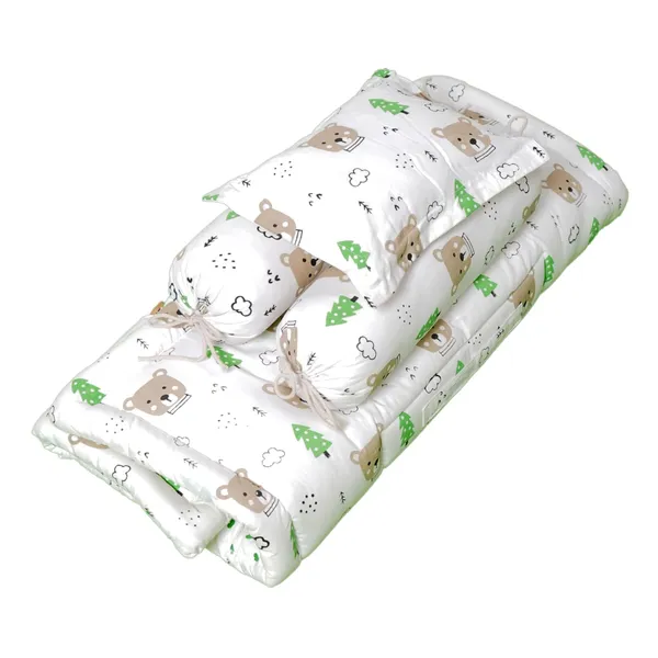 Pack_Of__4_-_Cotton_Baby_Bedding_Set_26×40_Inch_|_Tree_&_Bear_Design