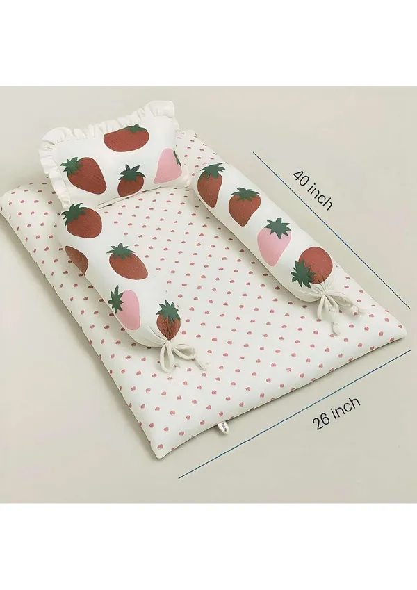 Pack_Of__4_-_Premium_Cotton_Baby_Bedding_Set_26×40_Inch_|_Strawberry_Print