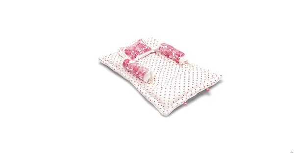 Pack_Of__4_-_Baby_Bedding_Set_26x40_Inch_Cotton_|_Pink_Leaf_Print