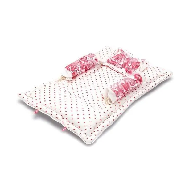 Pack_Of__4_-_Baby_Bedding_Set_26x40_Inch_Cotton_|_Pink_Leaf_Print