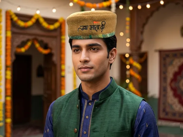 Jai_Mata_Di_Printed_Cap_for_Men_Traditional_Indian_Style_Topi,_Soft_&_Comfortable_Ethnic_Cap_for_Sagan,_Festivals_&_Religious_Wear
