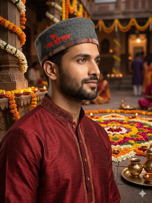 Jai_Shri_Ram_Printed_Cap_for_Men_Traditional_Indian_Style_Topi,_Soft_&_Comfortable_Ethnic_Cap_for_Sagan,_Festivals_&_Religious_Wear