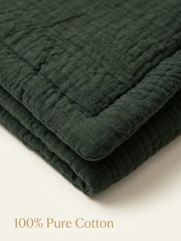 NWF_Baby_Cotton_Godadi_Sleeping_Mat_(34_x_34_Inch)_–_Soft_Breathable_Newborn_Baby_Bedding,_Foldable_Baby_Bed,_Washable_Cradle_Sheet_&_Mattress_Pad_(0–12_Months)_-_Green